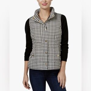 Charter Club Womens Lucy Houndstooth Puffer Vest, X-Small